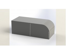 Тент ПВХ (630г/м2) 1500*3500*1500 с дугой (3 клапана)